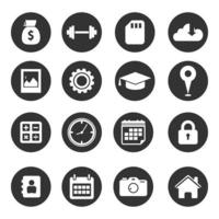 icon set vector. miscellaneous icon pack vector illustration