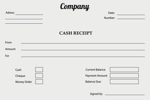 illustration of receipt template vector