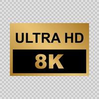 Ultra HD label vector