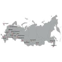 detailed map of the Russia vector