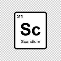chemical element Scandium . Vector illustration