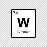 chemical element Tungsten . Vector illustration