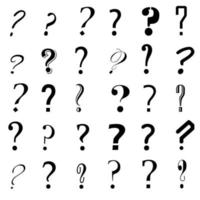 question marks.  . Vector