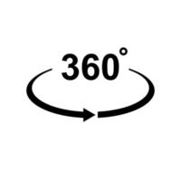 Ilustración vectorial de 360 grados vector