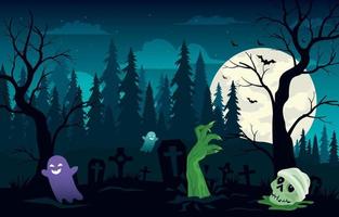 concepto de monstruo de halloween vector