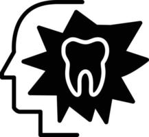 Toothache Glyph Icon vector