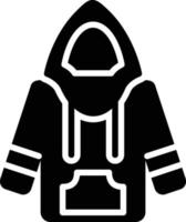 icono de glifo de sudadera con capucha vector