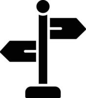 Directional Sign Glyph Icon vector