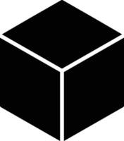 Cube Glyph Icon vector
