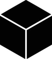 Cube Glyph Icon vector