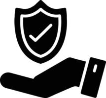 Insurance Hand Glyph Icon vector