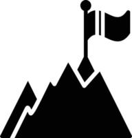 icono de glifo de montaña vector