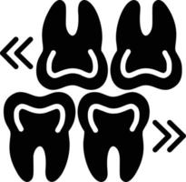 Tooths Glyph Icon vector