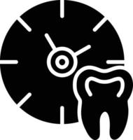 Check Up Time Glyph Icon vector