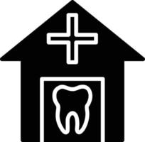 Dental Clinic Glyph Icon vector