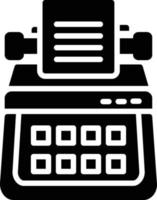 Typewriter Glyph Icon vector