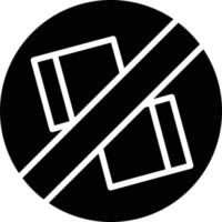 No Sugar Glyph Icon vector