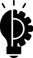 Creative Idea Glyph Icon vector