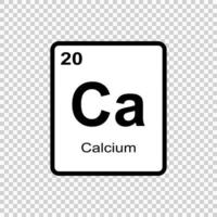 chemical element Calcium . Vector illustration