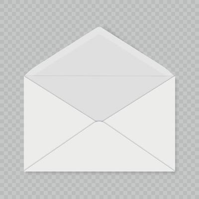 mail envelope template over transparent background. Greeting card template