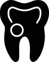 Tooth Hole Glyph Icon vector