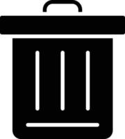 Trash Glyph Icon vector