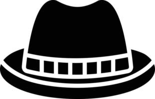 Fedora Glyph Icon vector