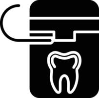 icono de glifo de hilo dental vector