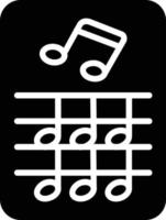 Music Score Glyph Icon vector