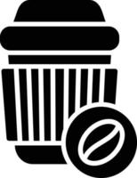 Paper Cup Glyph Icon vector