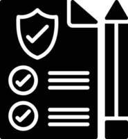 Insurance Policy Glyph Icon vector