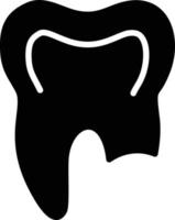 Broken Tooth Glyph Icon vector