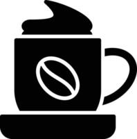 icono de glifo de capuchino vector