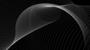 Digital dynamic wave of particles. Abstract dark futuristic background video