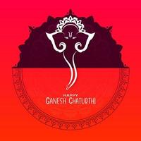 tarjeta de celebración del festival religioso tradicional feliz ganesh chaturthi vector