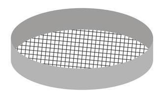 Sieve for sifting flour for baking and bread. Kitchen tool isolated on a white background. Flat style. Vector illustration