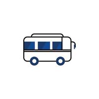 Side View Bus Icon isolated on white vector