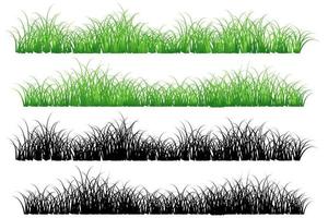 grass elements. green grass vector