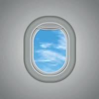 ventanas de avión en blanco vector