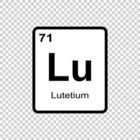 chemical element Lutetium . Vector illustration