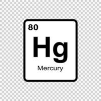 chemical element Mercury . Vector illustration