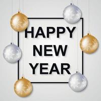 New Year card template vector