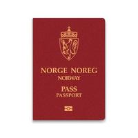 pasaporte de noruega vector