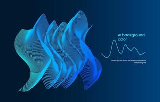 Wavy ai background color vector