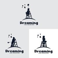 Set of kids dream logo design vector