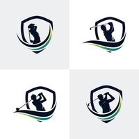 golf sport logo template vector