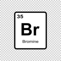 chemical element Bromine . Vector illustration