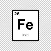 chemical element Iron . Vector illustration