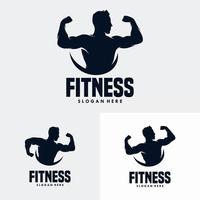 Fitness Gym logo design template vector