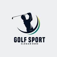 plantilla de diseño de logotipo de deporte de golf vector